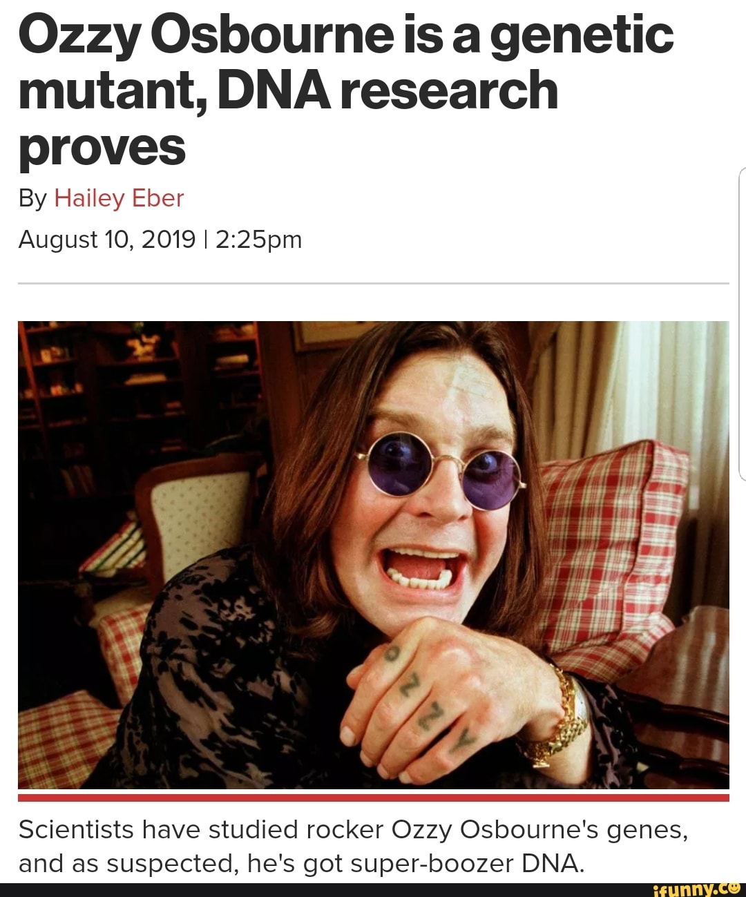ozzy osbourne dna test