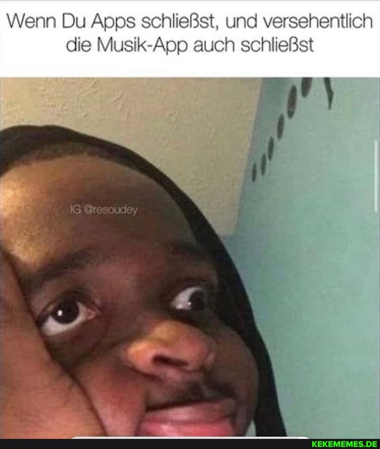 Wenn Du Apps schließst, und versehentlich die Musik-App auch schließst