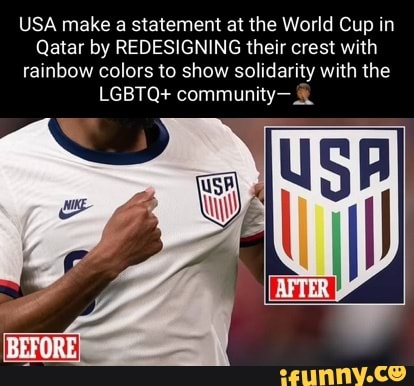 USA make World Cup statement by REDESIGNING their crest with rainbow colors