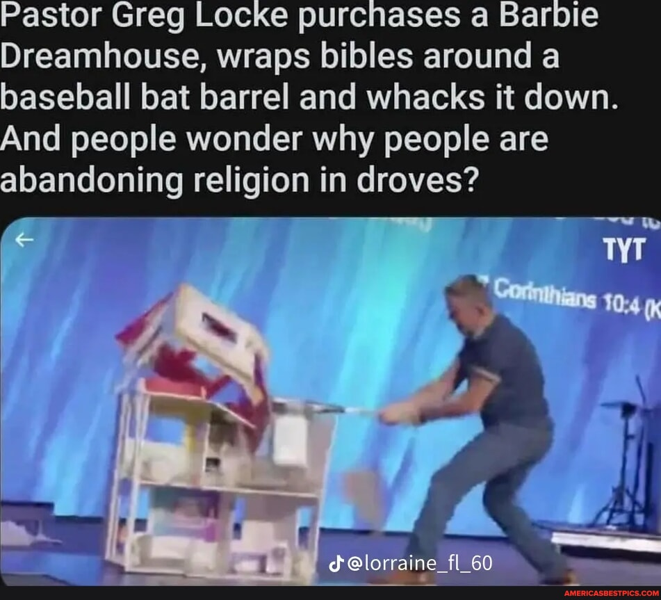 Pastor Greg Locke purchases a Barbie Dreamhouse, wraps bibles around a ...