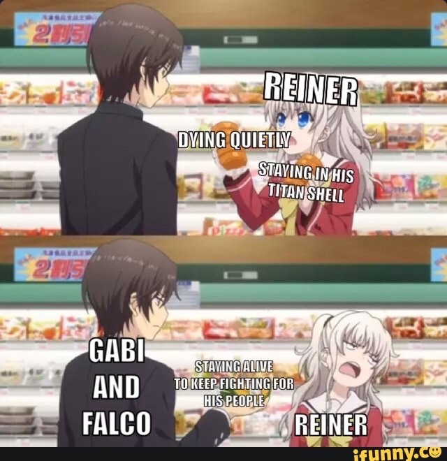 REINER DYING
"STING
- SHELL
GABI TO MEEP FIGHTING FOR AND PEUPLE ~
FALCO REINER