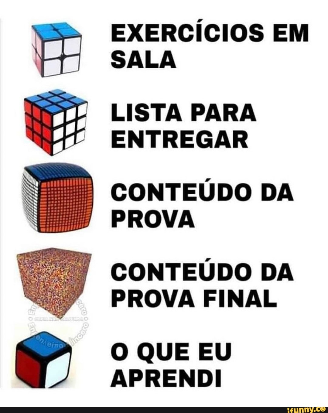 DB
EXERCÍCIOS EM SALA
LISTA PARA ENTREGAR
I CONTEÚDO DA PROVA
CONTEÚDO DA PROVA FINAL
O QUE EU APRENDI