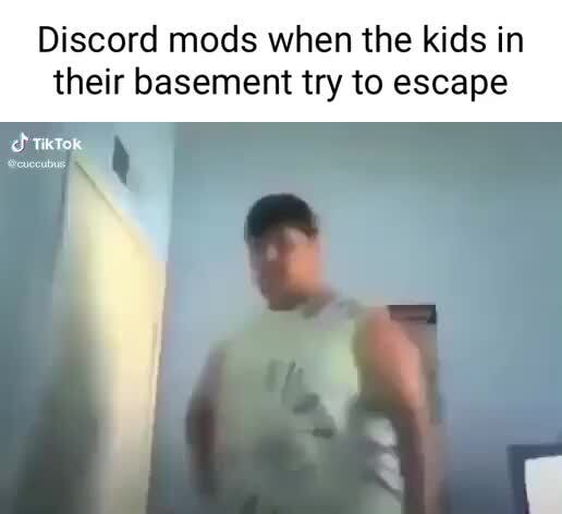 Discord mods when the kids in their basement try to escape of Taton - )