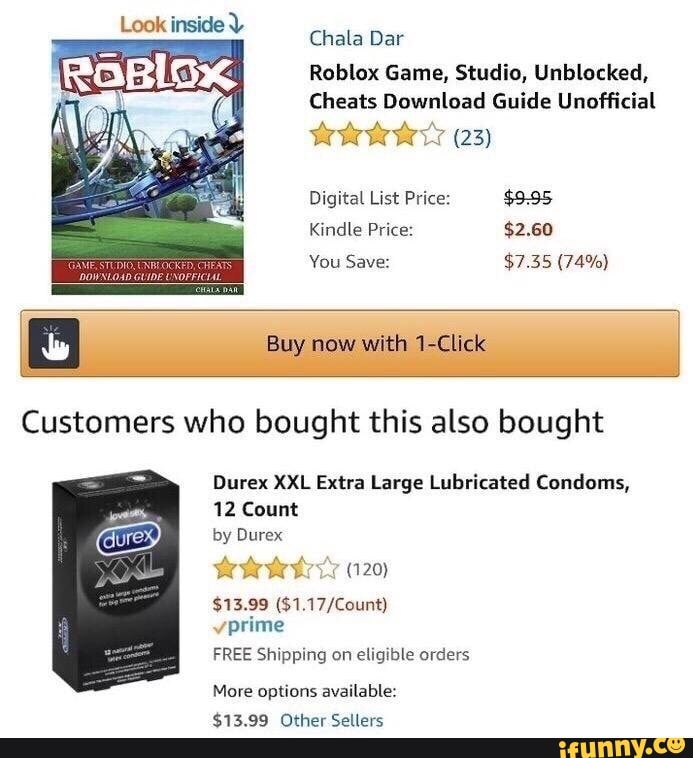 Chala Dar Roblox Game Studio Unblocked Cheats Download Guide Unofﬁcial 33335335 23 Lu Buy Now With 1 Click Customers Who Bought This Also Bought Durex Xxl Extra Large Lubricated Condoms 12 Count By