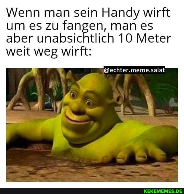 Wenn man sein Handy wirft um es zu fangen, man es aber unabsichtlich 10 Meter weit weg wirft:
'@echter.meme.salat
