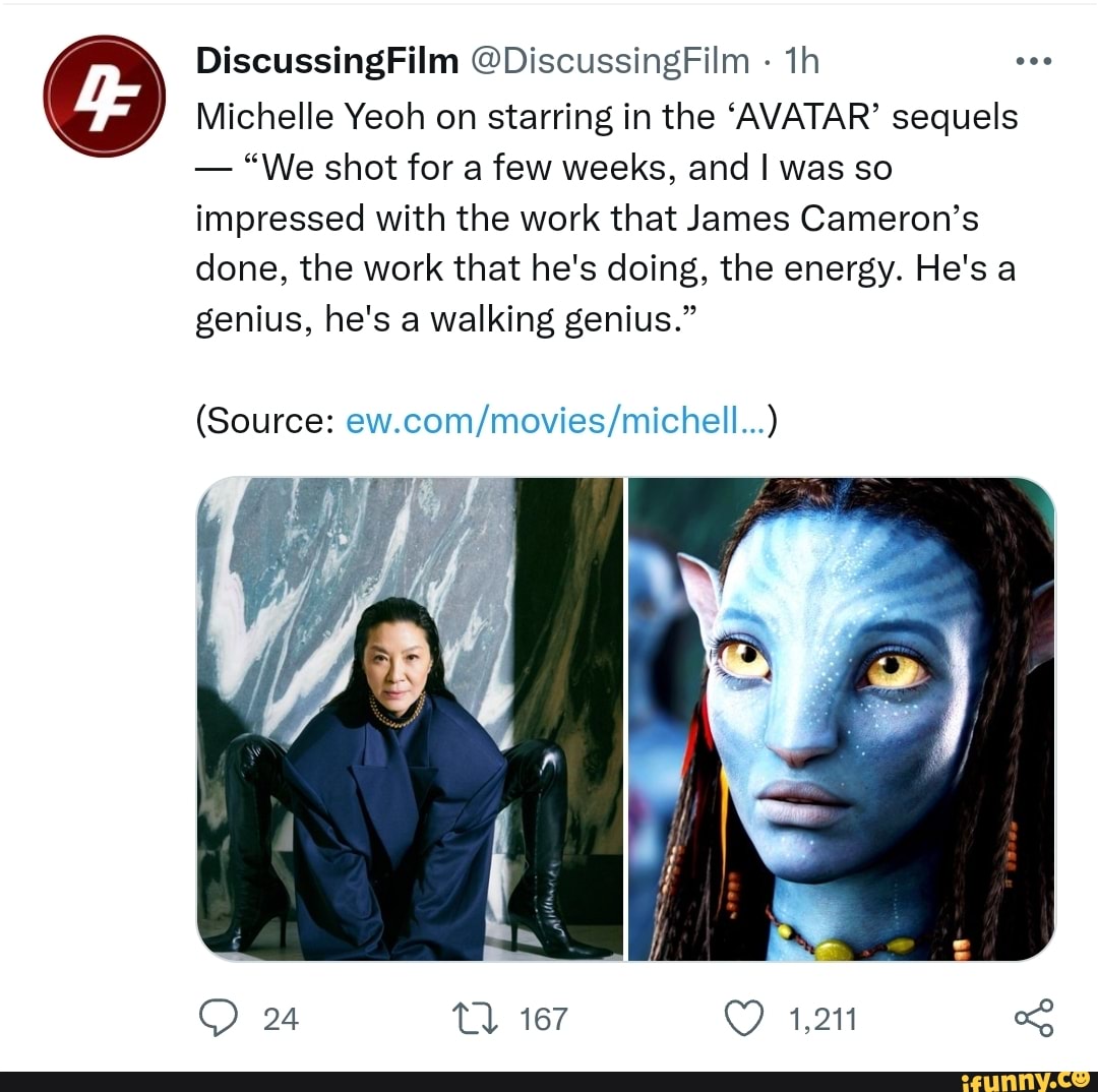 DiscussingFilm Michelle Yeoh on starring in the 'AVATAR' sequels - 