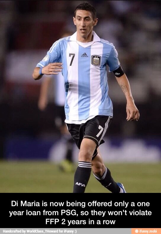 x
Di Maria is now being offered only a one
year loan from PSG, so they won't violate
FFP 2 years in a row - Di Maria is now being offered only a one year loan from PSG, so they won't violate FFP 2 years in a row