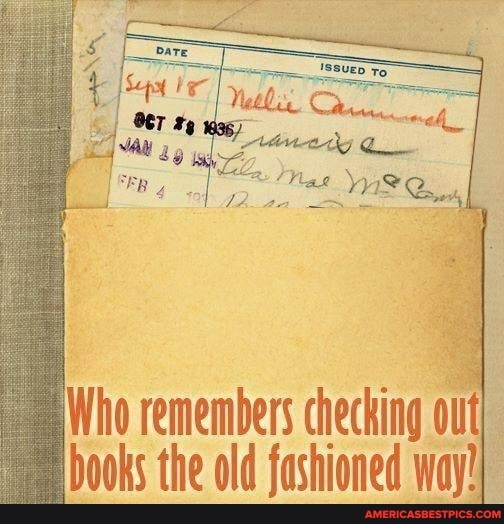 : Who remembers checking ut books the old fashioned way!