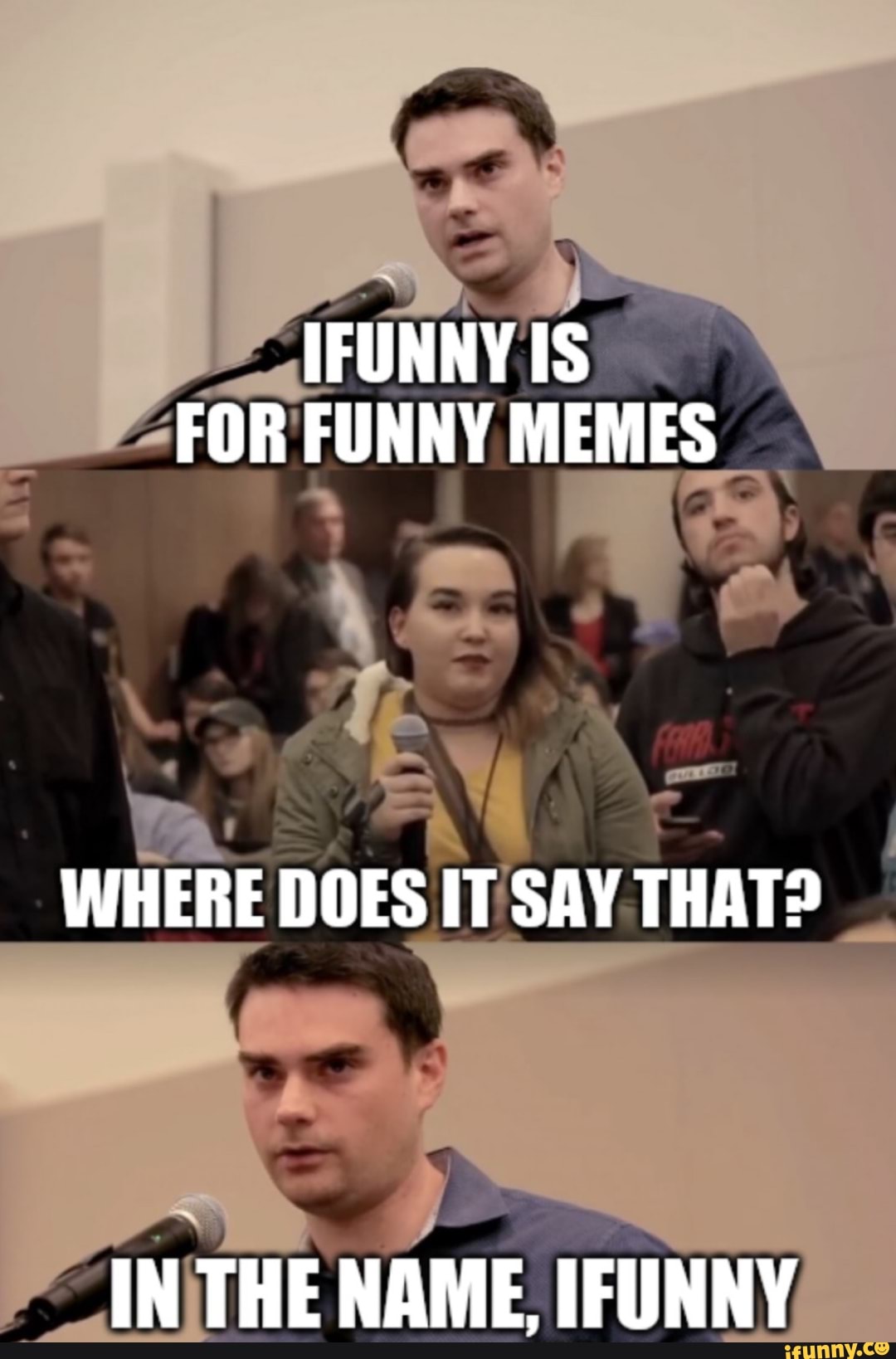 IFUNNY IS FOR FUNNY MEMES WHERE DOES IT SAY THAT? IN THE NAME, IFUNNY