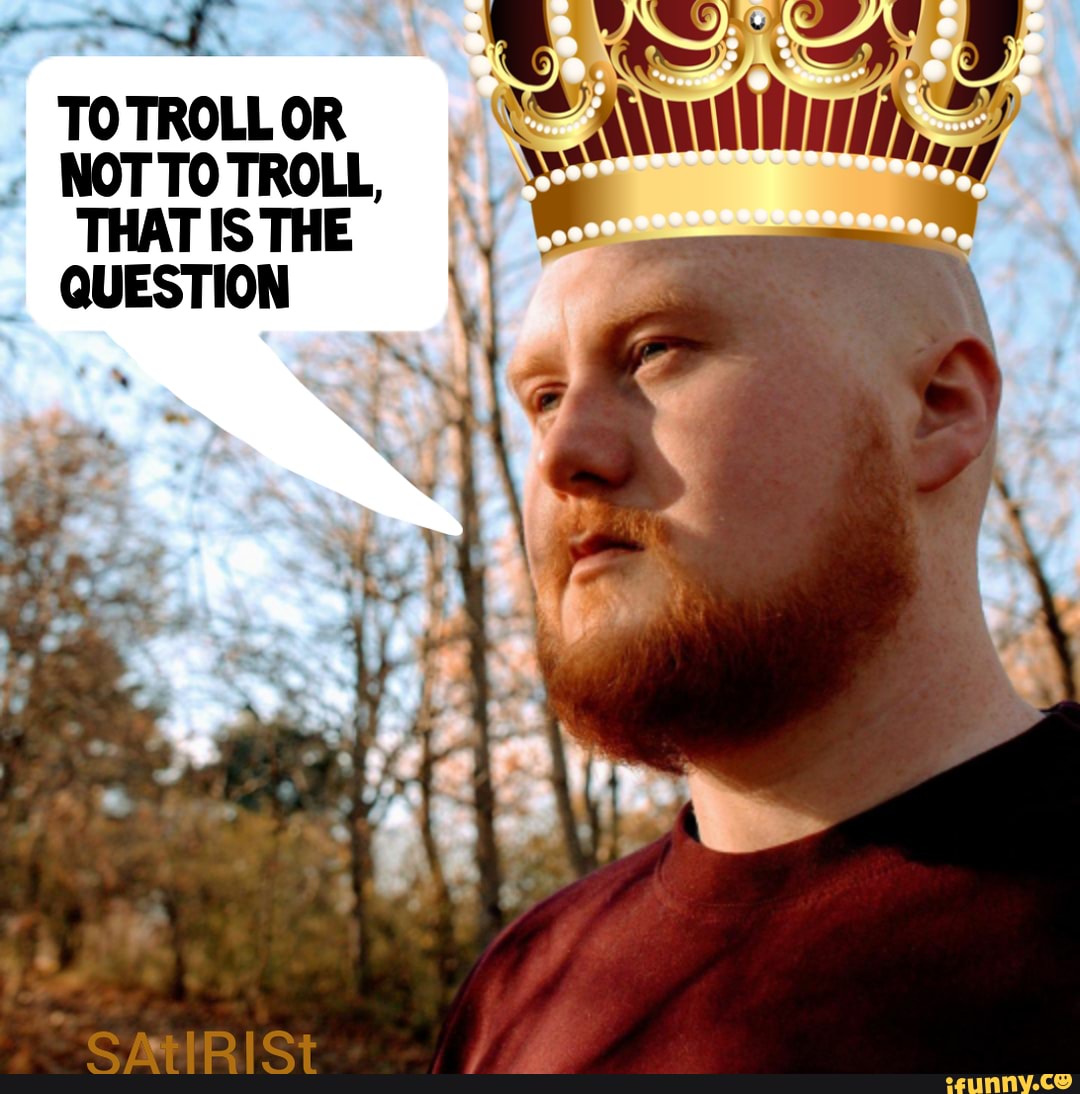 TO TROLL OR NOT TO TROLL, THAT IS THE QUESTION iFunny