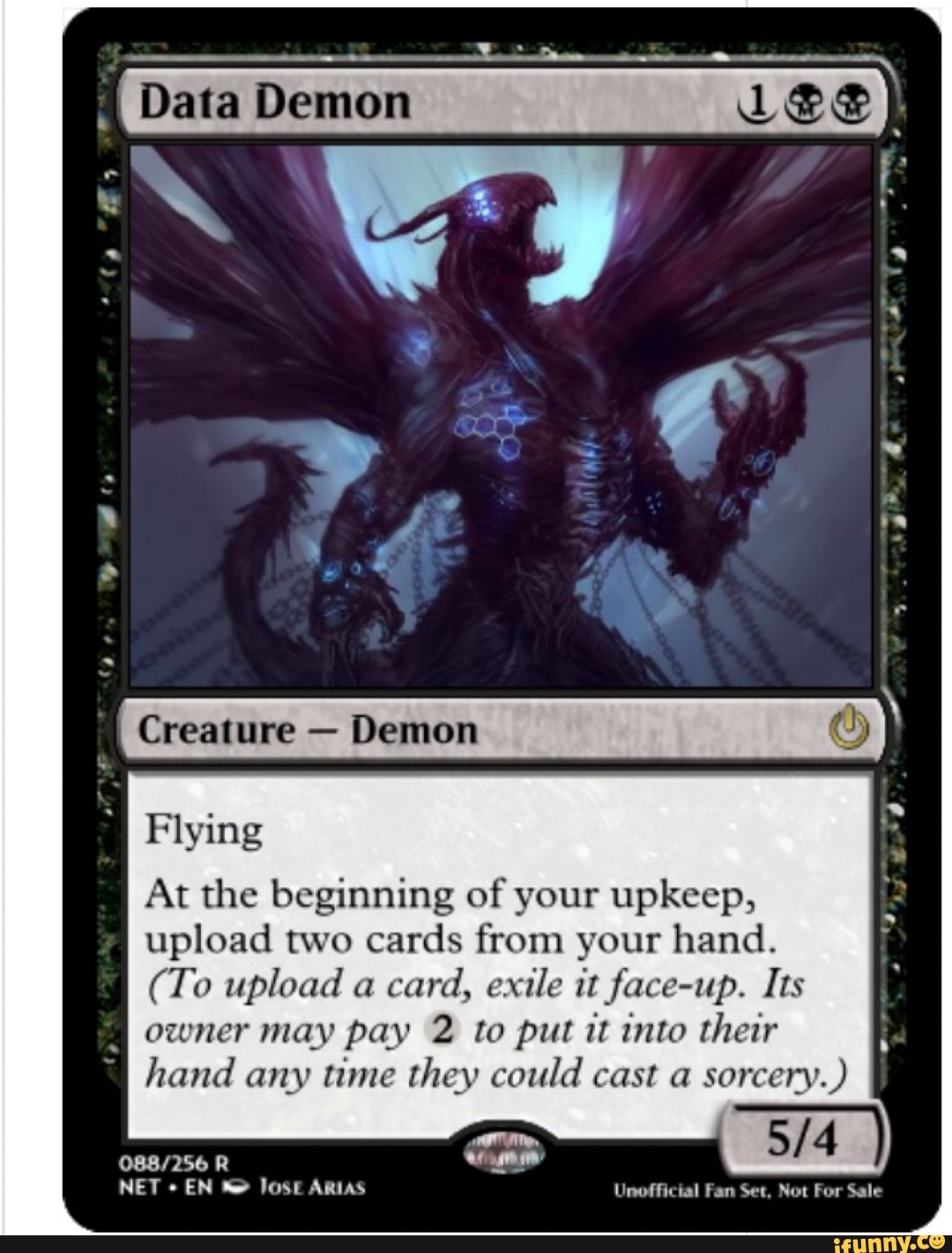 À Data Demon LER At the beginning of your upkeep, upload two cards from ...