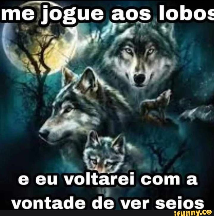 Me jogue aos lobos e eu voltarei com a vontade de ver seios - iFunny Brazil