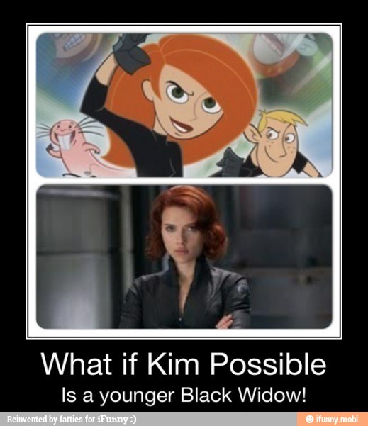 What if Kim Possible
Is a younger Black Widow!
