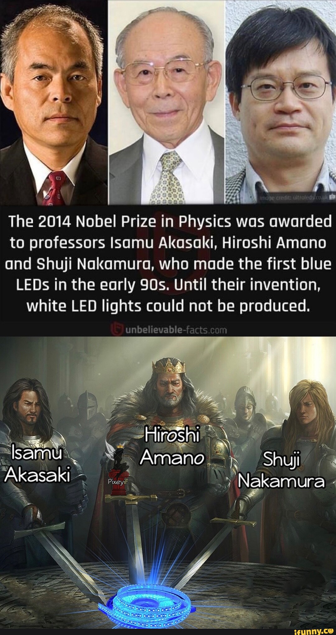 The 2014 Nobel Prize In Physics Was Awarded To Professors Isamu Akasaki ...