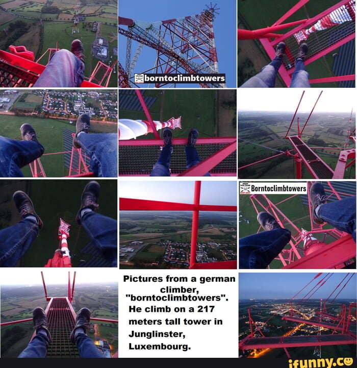 Eghorntoclimbtowers Pictures from a german climber, "borntoclimbtowers". He climb on a 217