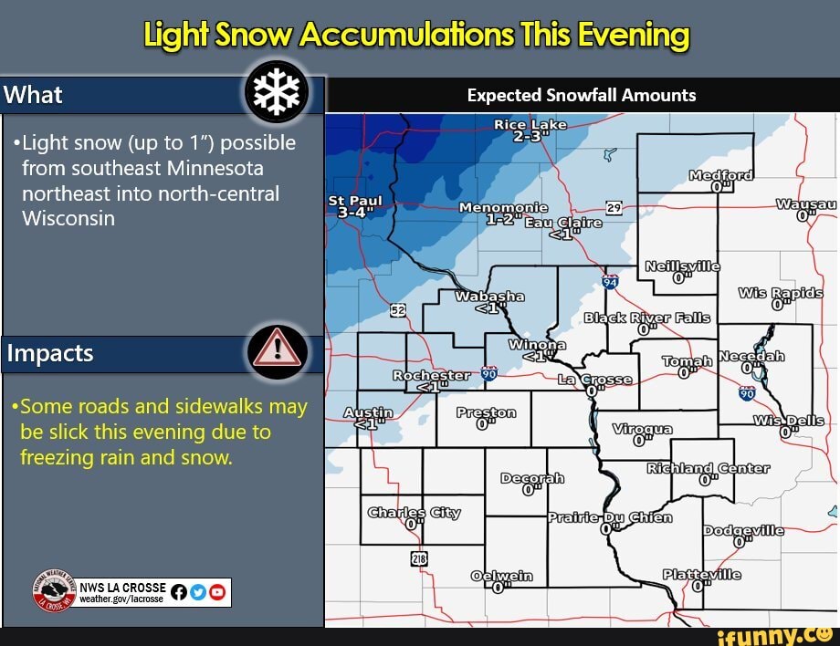 Light Snow Accumulations This Evening What Expected Snowfall Amounts