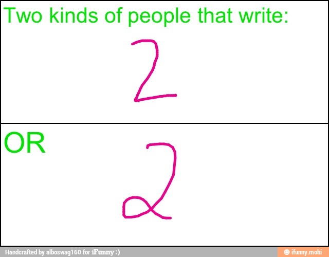 Two kinds of people that write: