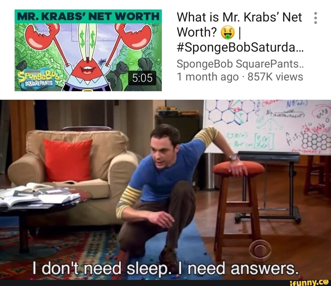 What is Mr. Krabs’ Net Worth?“ '" I SpongeBobSaturda... SpongeBob