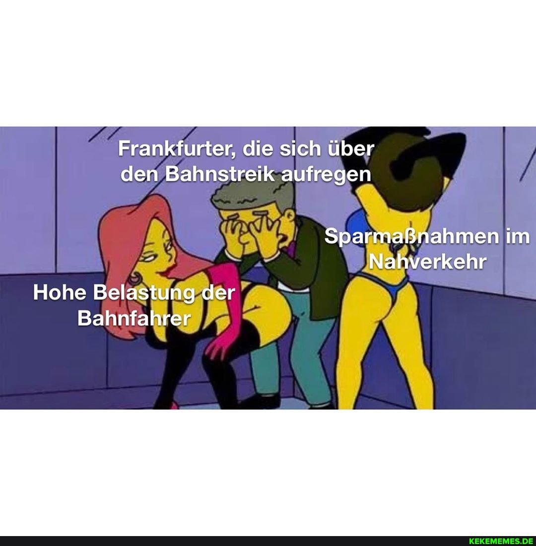 Frankfurter, die sich über den Bahnstreik aufregen
Sparmaßnahmen im
Nahverkehr
Hohe Belastung der
Bahnfahrer