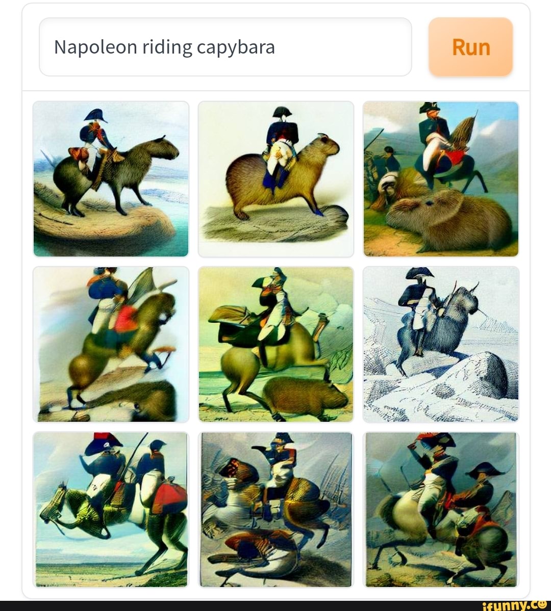 Napoleon riding capybara Run iFunny