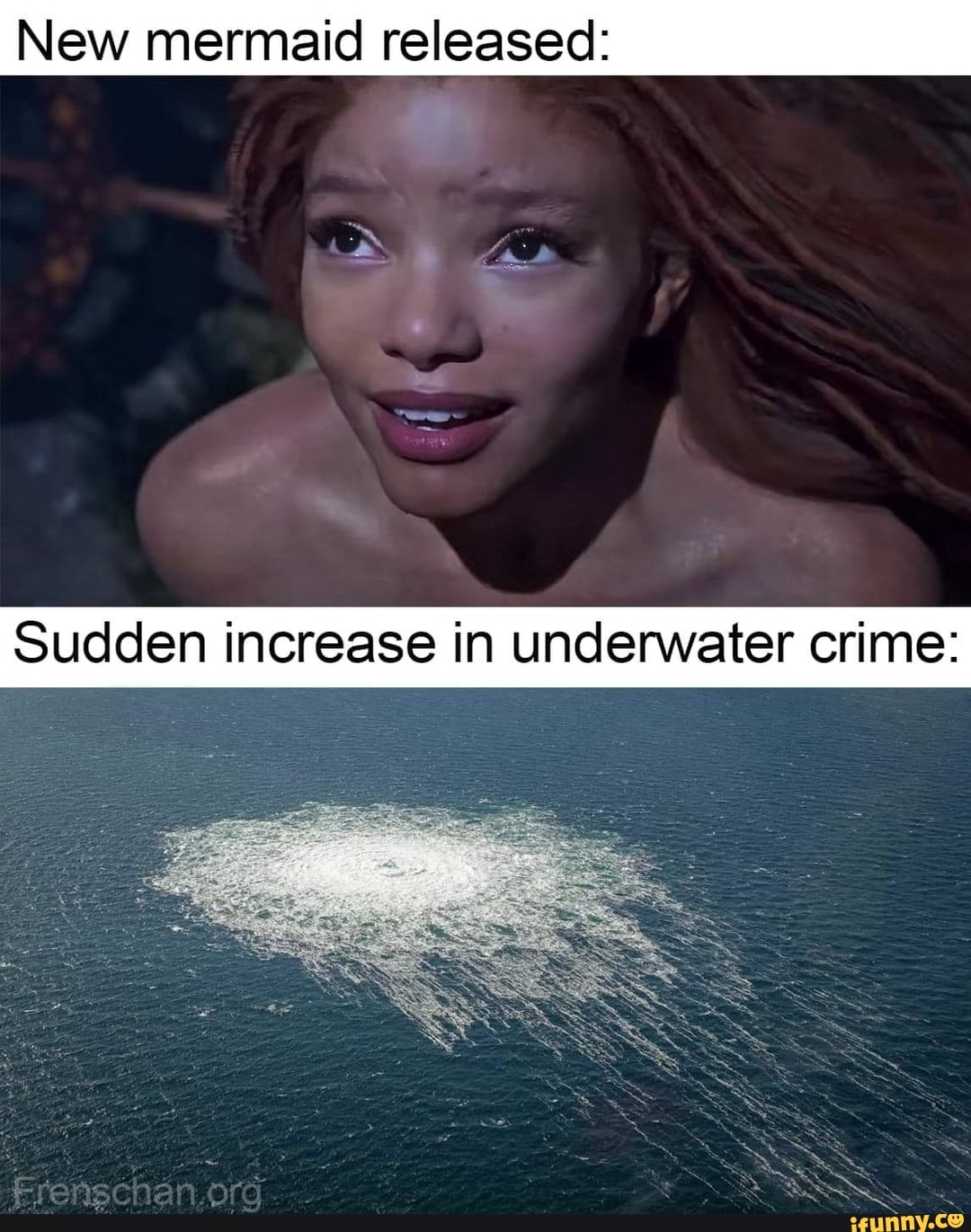 New mermaid released: Sudden increase in underwater crime: - iFunny