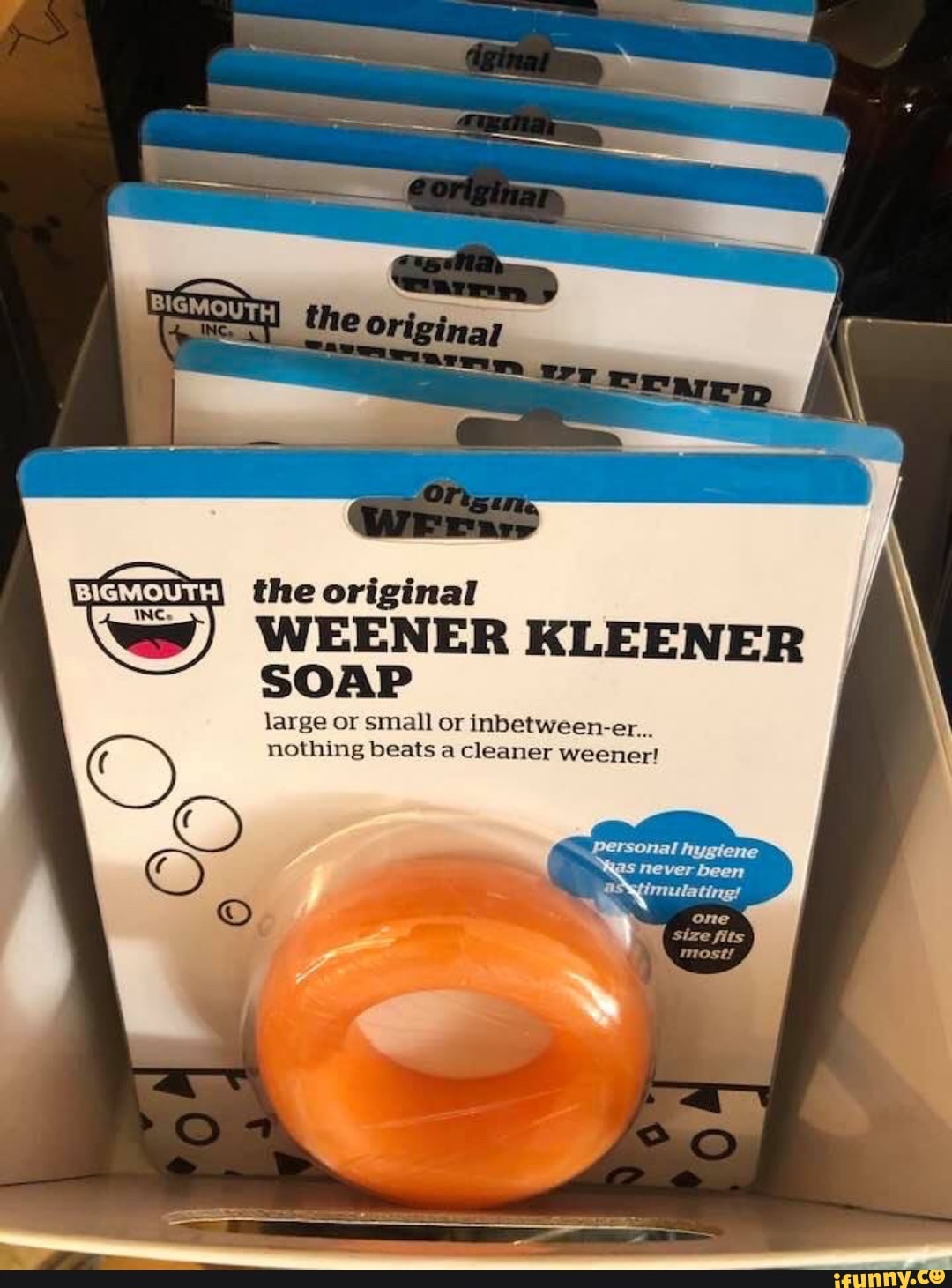 COIN the original
WEENER KLEENER
SOAP
large or small or inbetween-er...
nothing beats a cleaner weener!