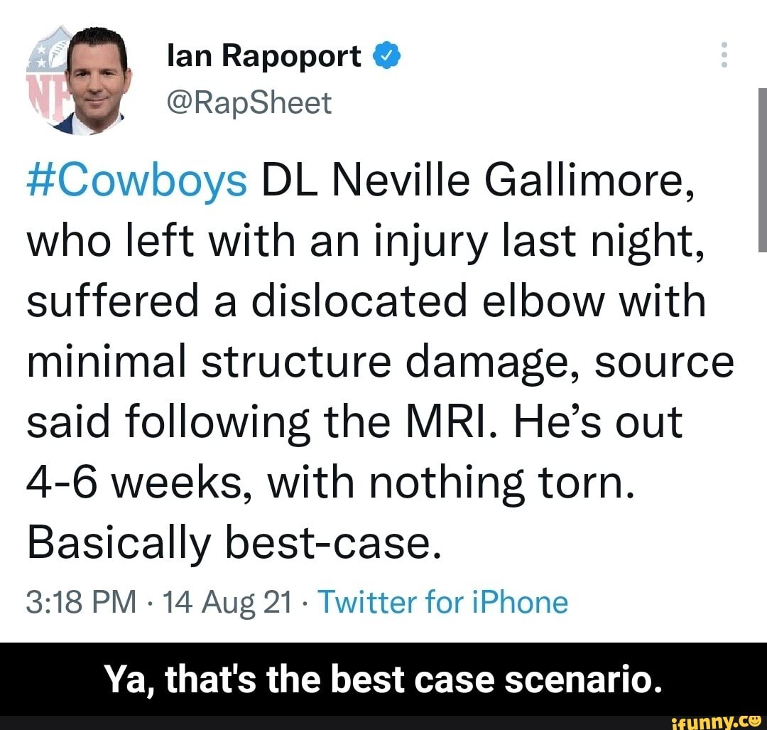 Cowboys Neville Gallimore out 4-6 weeks with dislocated elbow