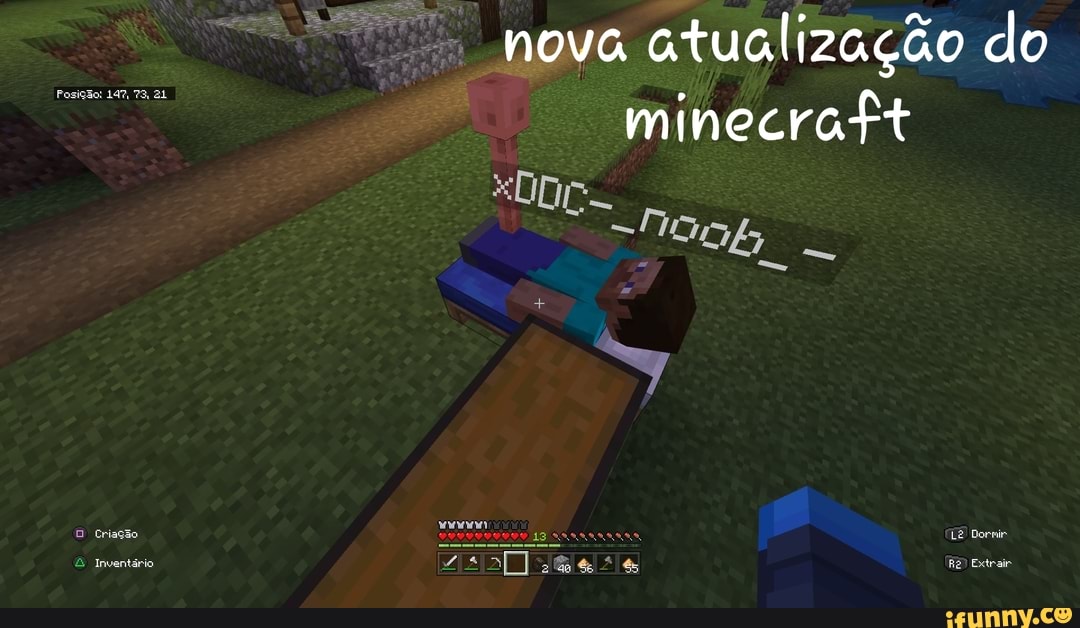nova atualização do
minecraft