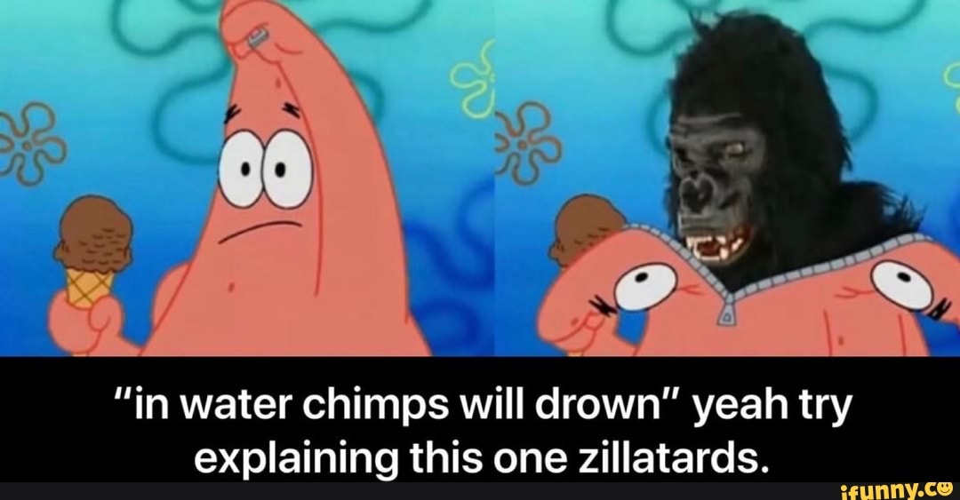 In Water Chimps Will Drown Yeah Try Explaining This One Zillatards Ifunny