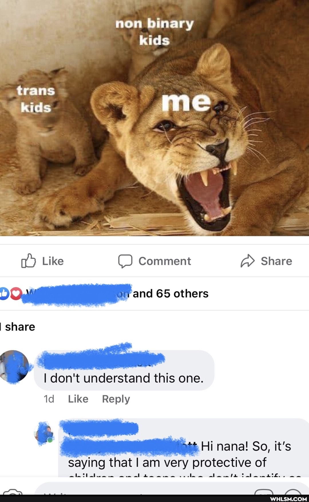 non binary
kids
me
SS
rats
Like Comment Share
D and 65 others
I share
I don't understand this one.
id Like Reply
Hi nana! So, it's saying that I am very protective of
al
aL