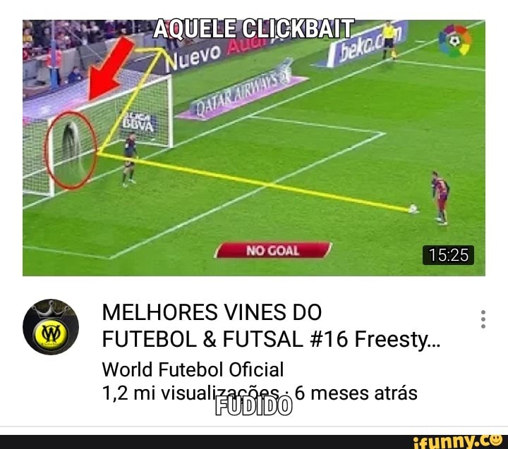 MELHORES VINES DO
FUTEBOL FUTSAL #16 Freesty...
World Futebol Oficial