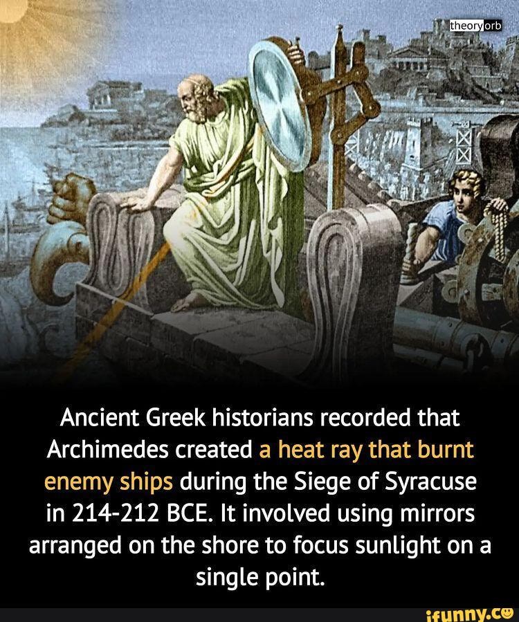 Ancient Greek Historians Recorded That Archimedes Created Heat Ray That