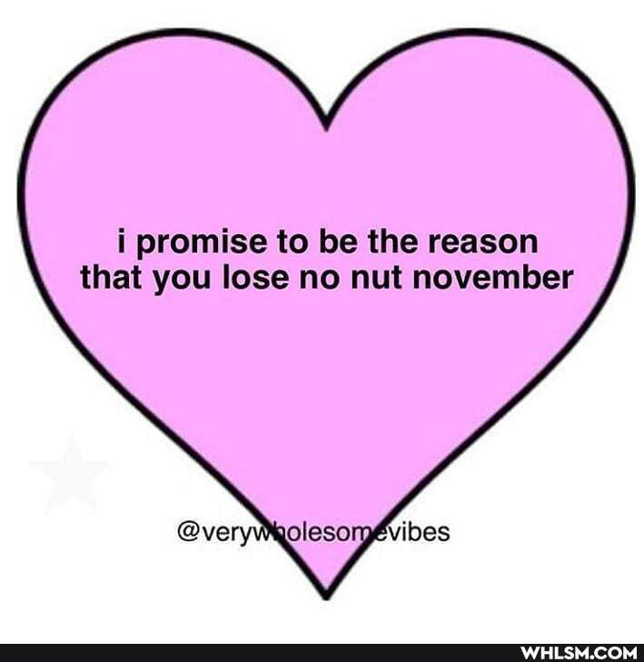i promise to be the reason that you lose no nut november
@veryWaolesomevi