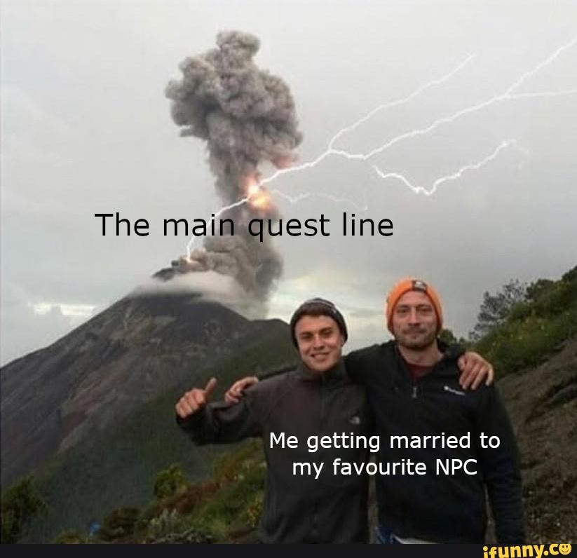 Me getting married to my favourite NPC
