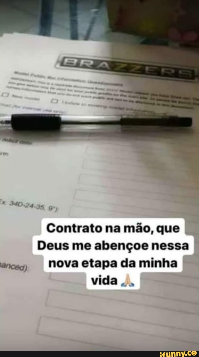 Contrato na mão, que
Deus me abençoe nessa nova etapa da minha vida
