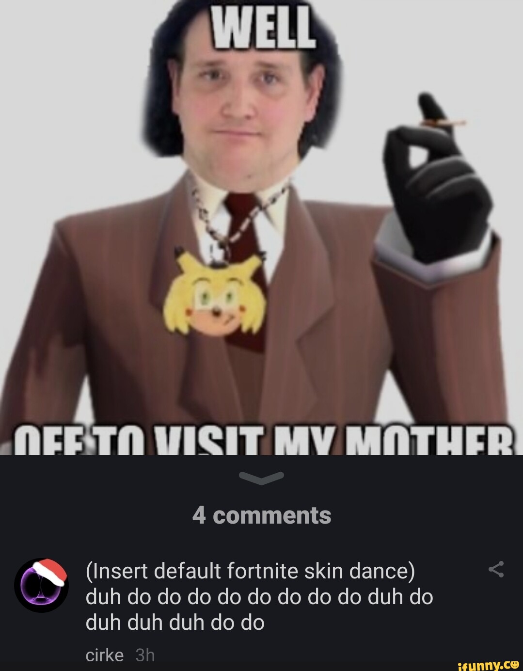 MV MNTHER comments (Insert default fortnite skin dance)