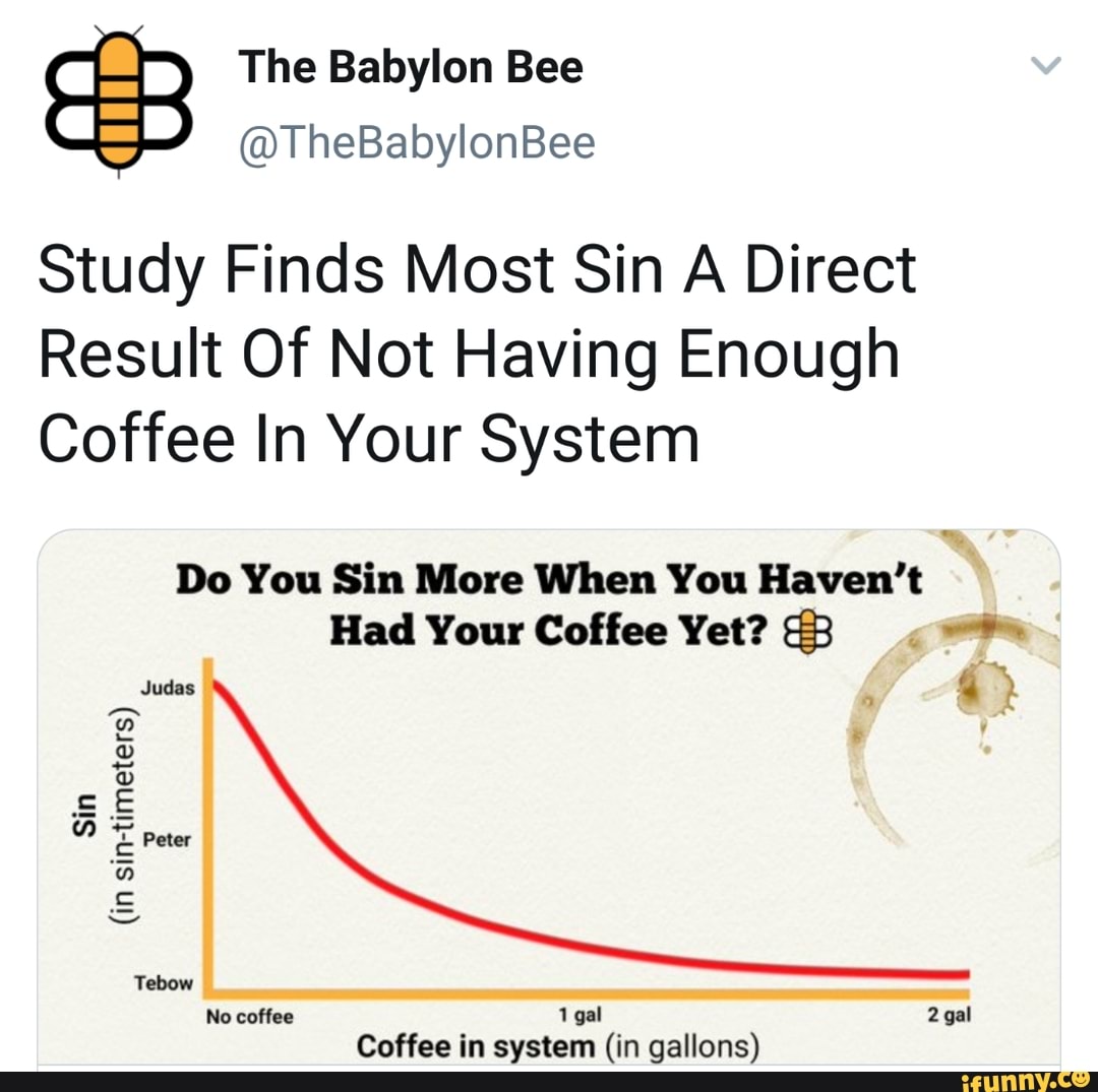 Study Finds Most Sin A Direct Result Of Not Having Enough Coffee In Your  System