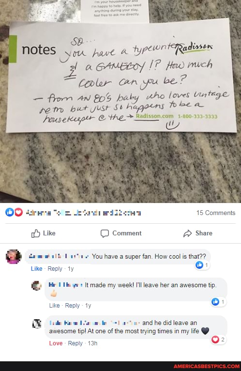 Motes pwve padinsen much
Coler Gn pu be?
from 80% paly vho loves Vintege
pet but yust hagoens Tobe ww
15 Comments
Comment > Share
You have a super fan. How cool is that??
Like Reply- ty o:
Like - Reply
and he did leave an awesome tip! At one of the most trying times in my life @
Love Reply -