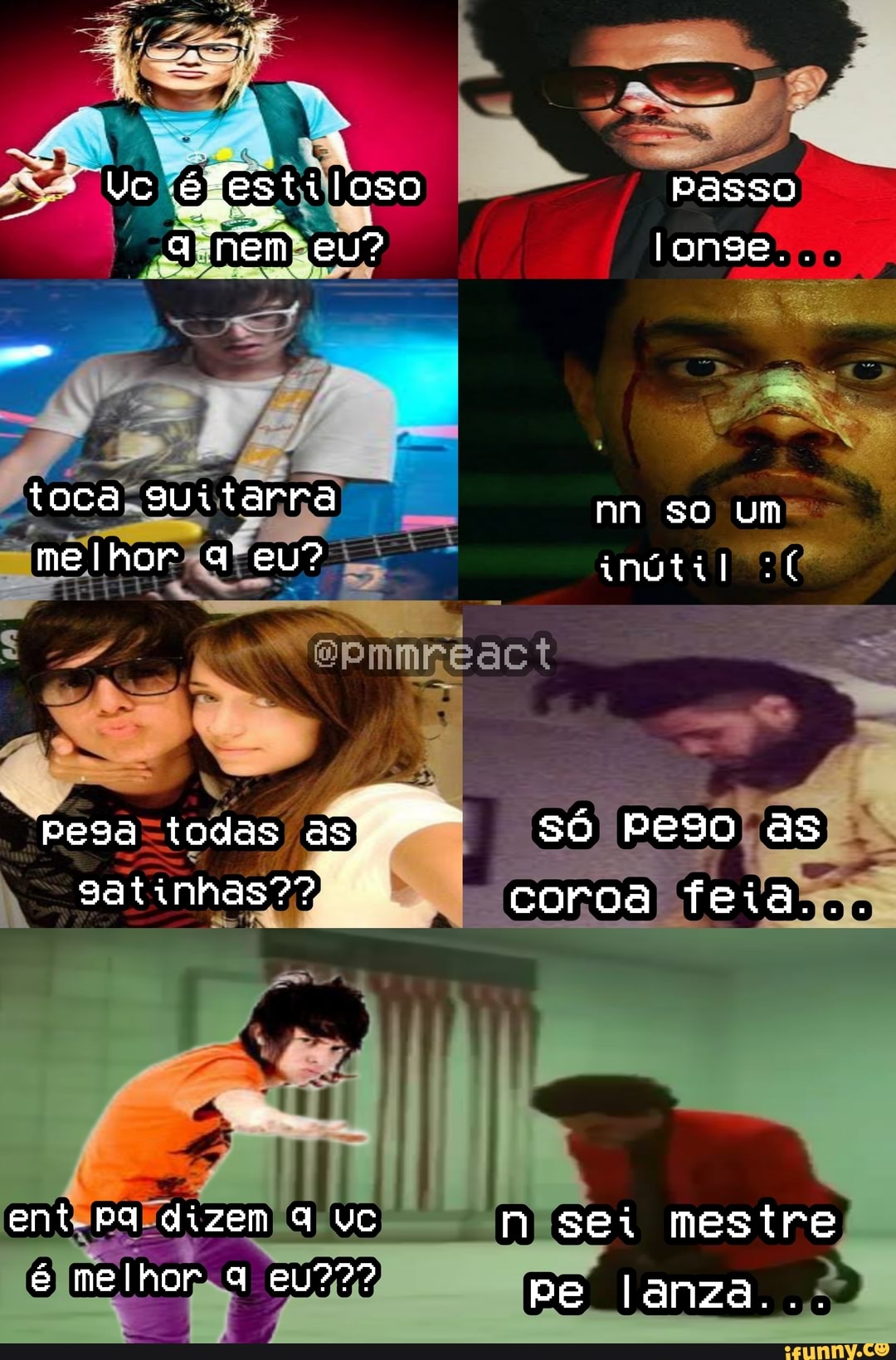 gEESti loso Passo ane m eu? lonse...
toca guitarra nn so um melhor q eu"? inótil pesa todas as) so beso as gatinhas?? coroa feia...
ent pa dizem ve n sei mestre
melhor q be lanza...
