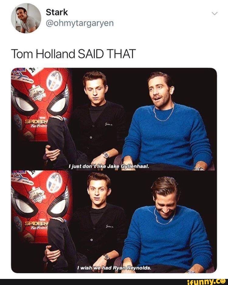 P
Stark
Cohmytargaryen
Tom Holland SAID THAT