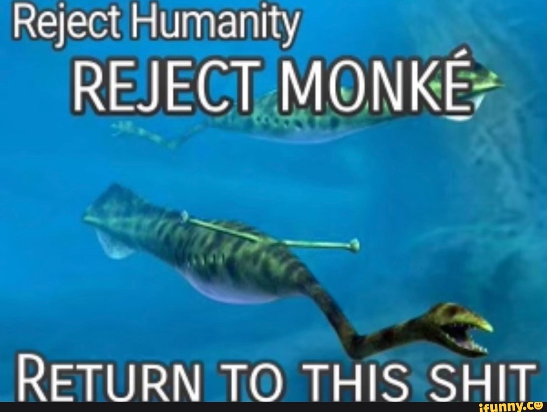 Reject Humanity
REJECT, MONKE?
RETURN TO THIS SHIT