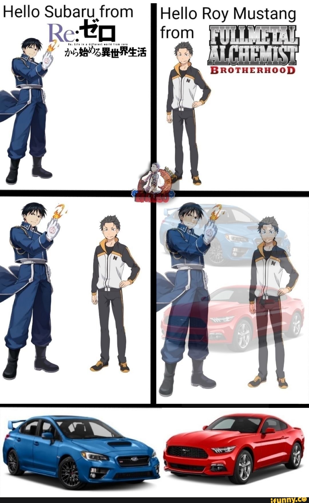 Hello Subaru from
Hello Roy Mustang
from
II
BROTHERHOOD