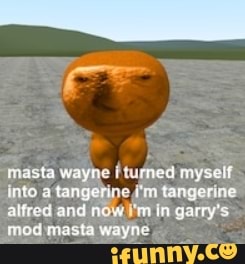 masta wayne turned myself into a tangerine i'm tangerine alfred and now i'm in garry's mod masta wayne