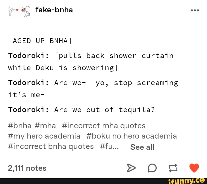 [AGED UP BNHA] Todorok'i: [pulls back shower curtain Todoroki: Are we ...