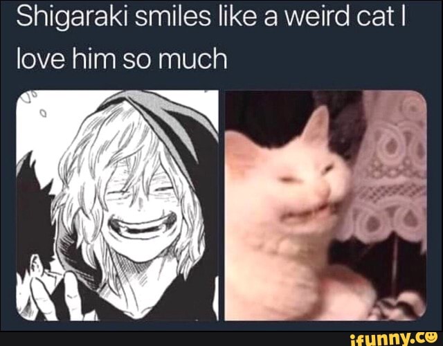 Shigaraki Smiles Like A Weird Cat I Love Him So Much Ifunny