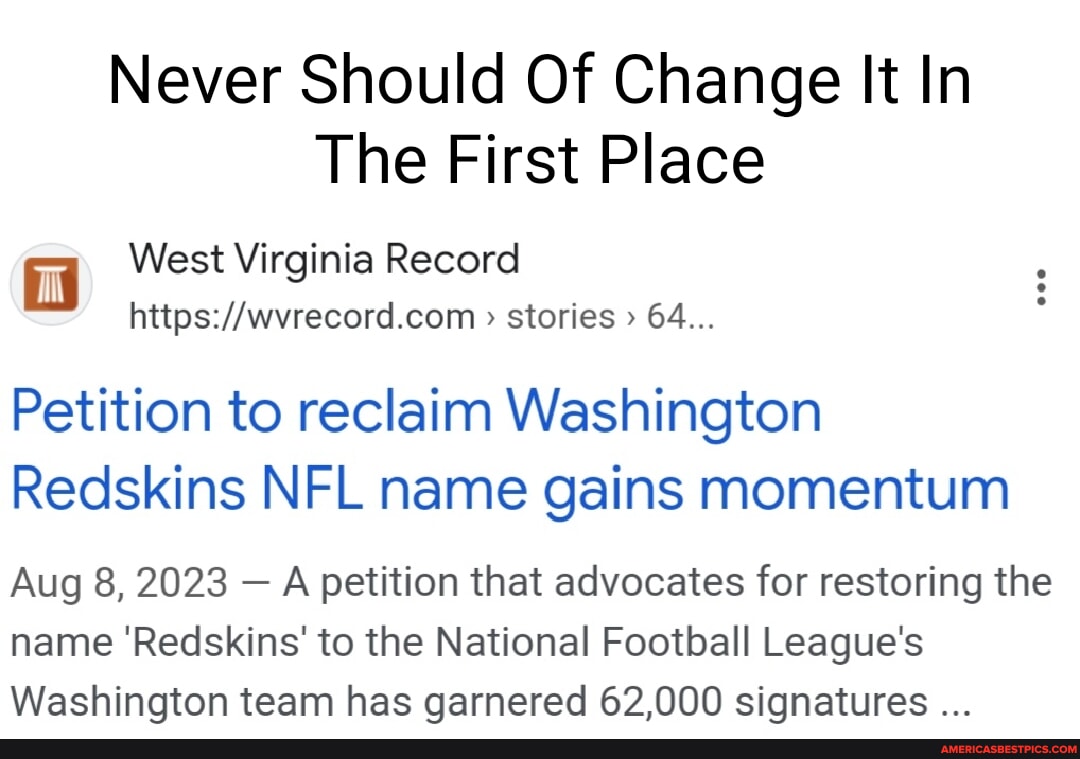 Petition to reclaim Washington Redskins NFL name gains momentum