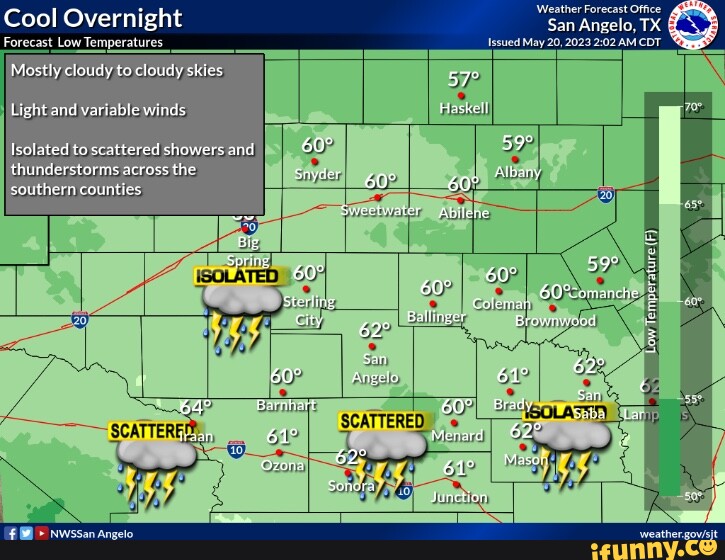 Cool Overnight Forecast Low Temperatures Weather Forecast Office San
