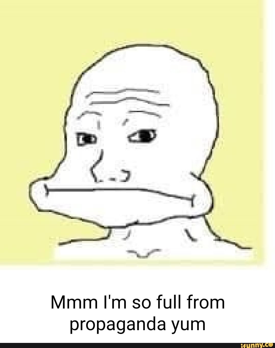 Mmm I'm so full from propaganda yum - iFunny