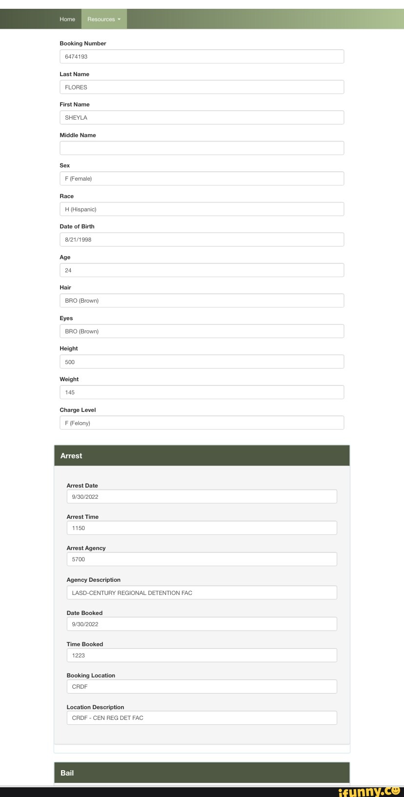 FLORES Last Name Statistics by