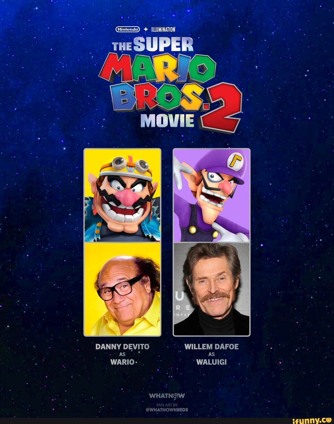 THE SUPER DANNY DEVITO WILLEM DAFOE aS WARIO WALUIGI iFunny